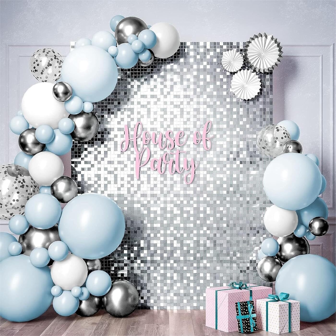 Silver Shimmer Wall