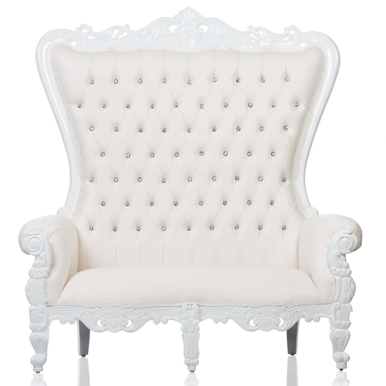 Double Throne Chair, White