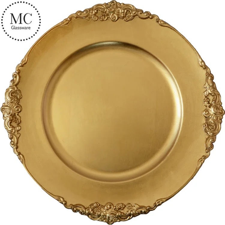 White & Gold Charger Plate