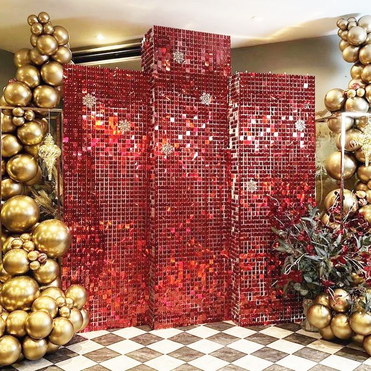Red Shimmer Wall