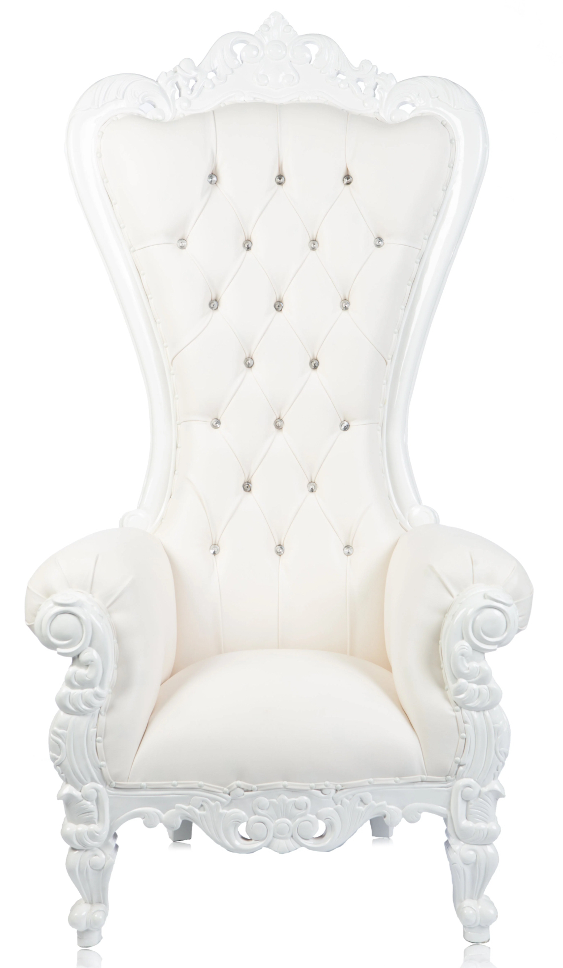 Single Throne Chair, Solid White